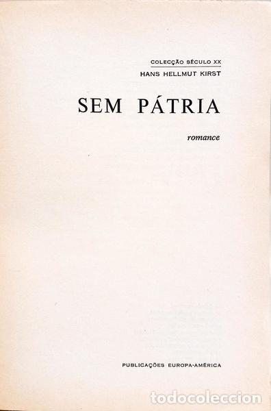 Libros: HELLMUT KIRST. (Hans) - SEM P&Aacute;TRIA. - Foto 2