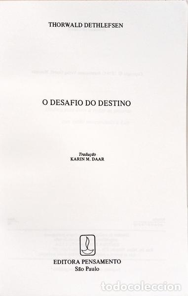 Libros: DETHLEFSEN. (Thorwald) - O DESAFIO DO DESTINO. - Foto 2