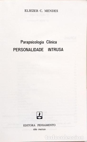 Libros: MENDES. (Eliezer C.) - PERSONALIDADE INTRUSA. - Foto 2