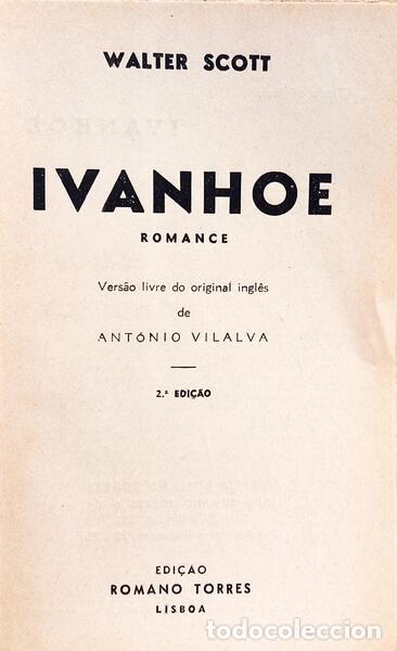 Libros: SCOTT. (Walter) - IVANHOE. [2.&ordf; EDI&Ccedil;&Atilde;O] - Foto 2