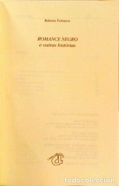 Libros: FONSECA. (Rubem) - ROMANCE NEGRO E OUTRAS HIST&Oacute;RIAS. - Foto 2