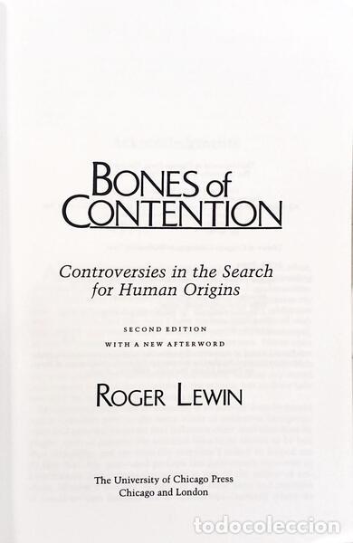 Libros: LEWIN. (Roger) - BONES OF CONTENTION. [2.&ordf; EDI&Ccedil;&Atilde;O] - Foto 2