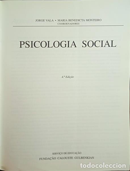 Livros em segunda m&atilde;o: VALA. (Jorge) e Maria Benedicta Monteiro. - PSICOLOGIA SOCIAL. [4.&ordf; EDI&Ccedil;&Atilde;O]