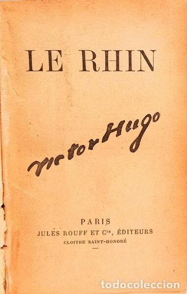 Libros: HUGO. (Victor) - LE RHIN. [3 VOLS.] - Foto 1