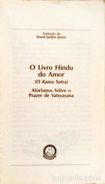 Libros: VATSYAYANA. - LIVRO (O) HINDU DO AMOR: (O KAMA SUTRA). - Foto 2