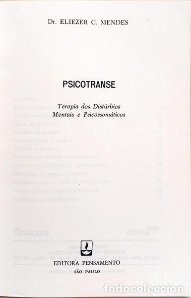 Libros: MENDES. (Eliezer C.) - PSICOTRANSE. [4.&ordf; EDI&Ccedil;&Atilde;O] - Foto 2