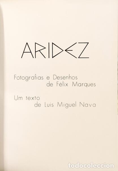 Libros: MARQUES. (F&eacute;lix) e Luis Miguel Nava. - ARIDEZ. - Foto 2