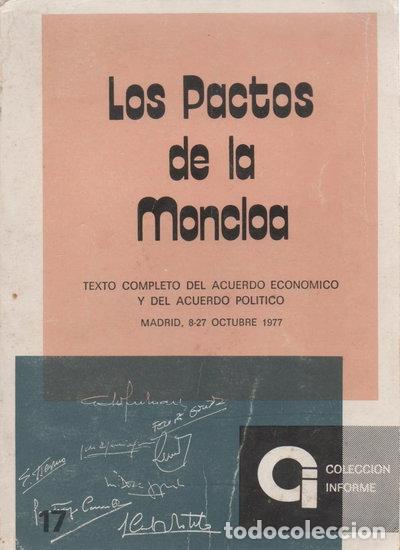 Libri di seconda mano: Los Pactos de la Moncloa- 9788450023237