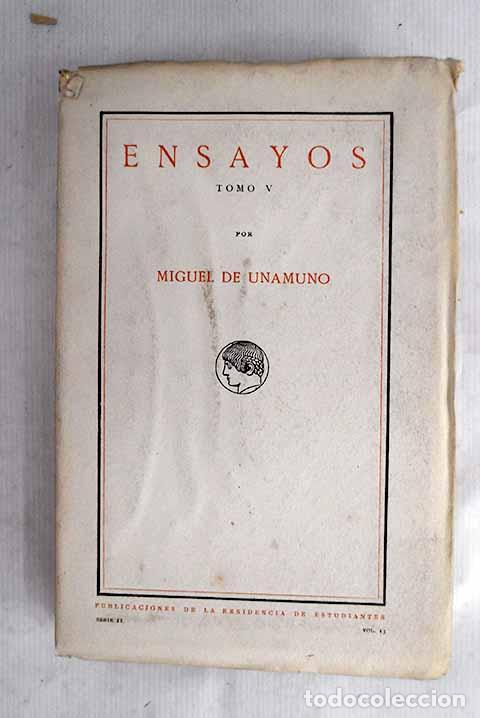 Libros: Ensayos, tomo V: Unamuno, Miguel de.- Unamuno, Miguel de
