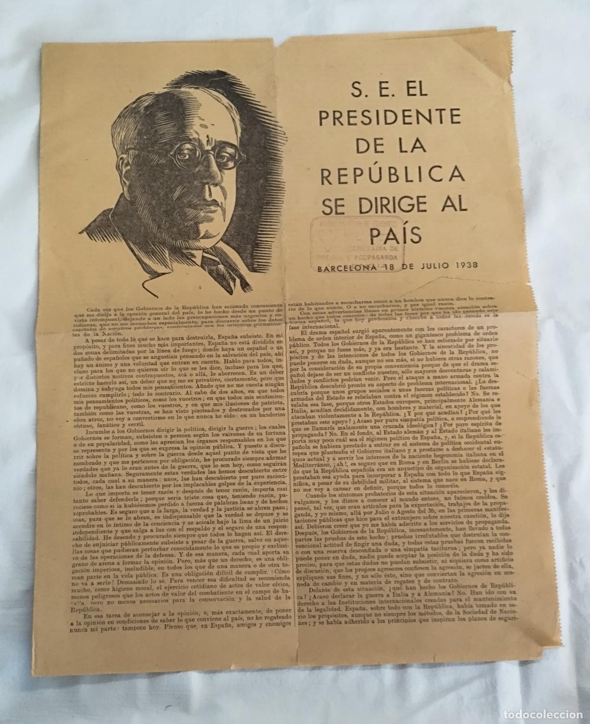 Libros: S. E. (Su Excelencia) El Presidente de la Rep&uacute;blica se dirige al pa&iacute;s&rdquo;. - MANUEL AZA&Ntilde;A D&Iacute;AZ