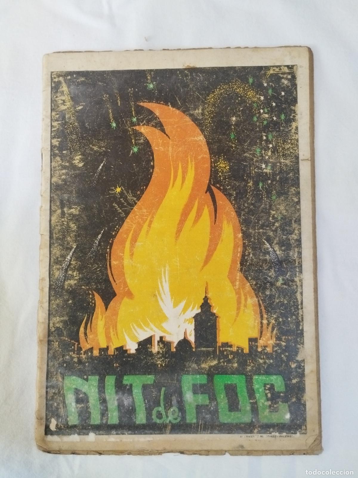 Livros em segunda m&atilde;o: ANTIGUA REVISTA NIT DE FOC, MARZO 1943. PORTADA DE MASI&Aacute;. REVISTA FALLERA - PORTADA DE J. MASI&Aacute;