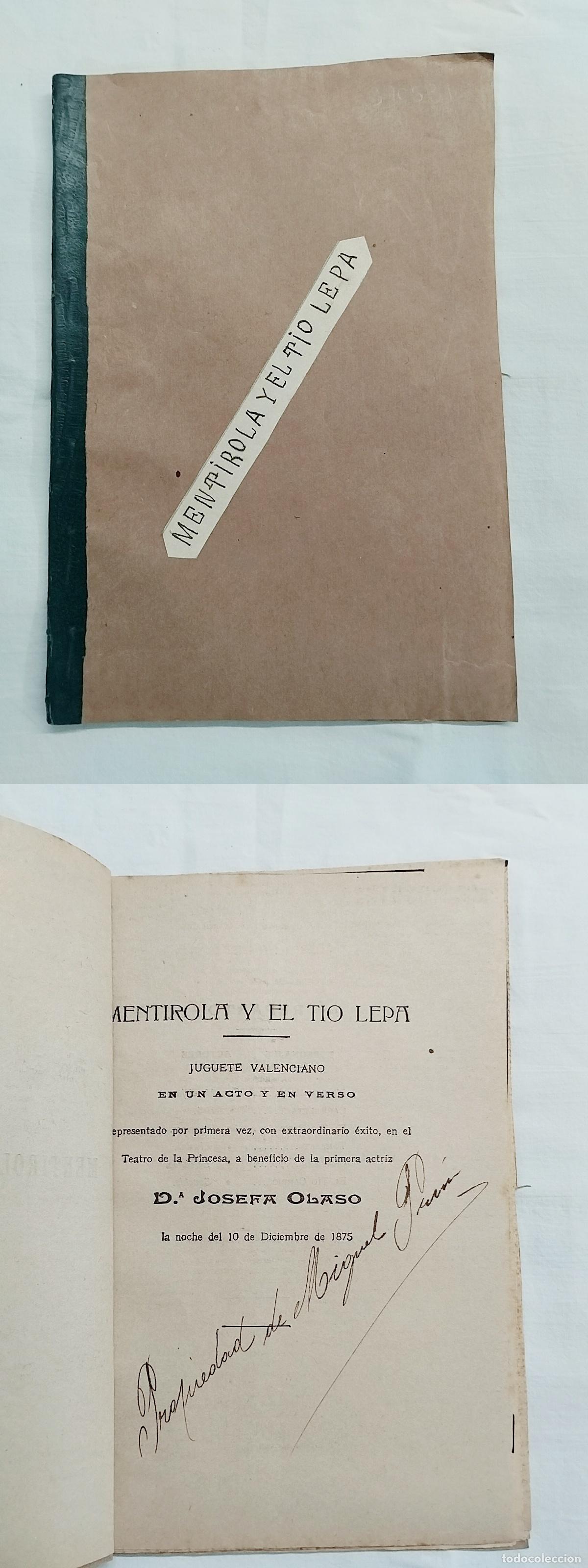 Livros em segunda m&atilde;o: Libreto original Biblioteca de Las Provincias: MENTIROLA Y EL T&Iacute;O LEPA . Eduardo Escalante - Eduard