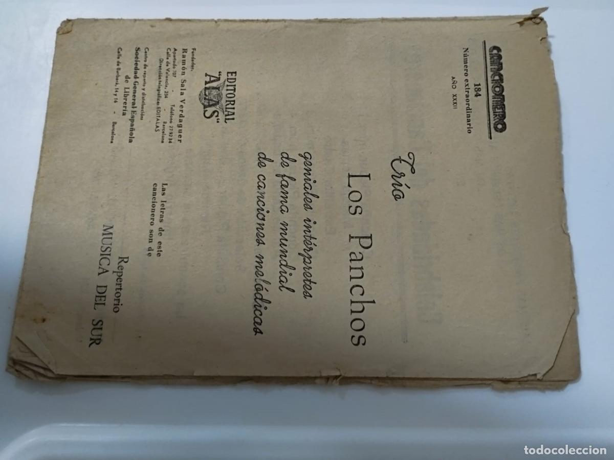 Libros: Cancionero n.&ordm; 184 . Numero extraordinario. Editorial Alas: Especial Tr&iacute;o Los Panchos (c. 1952). -