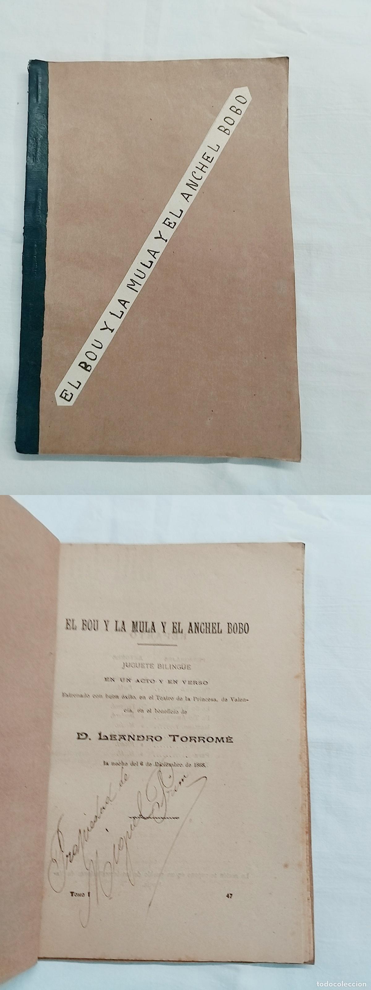 B&uuml;cher: Libreto original Biblioteca de Las Provincias: EL BOU Y LA MULA Y EL ANCHEL BOBO. Eduardo Escalante