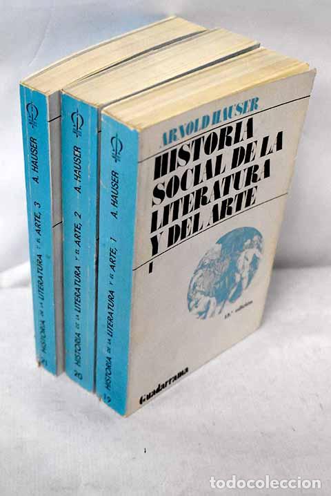 books: Historia social de la literatura y del arte.- Hauser, Arnold