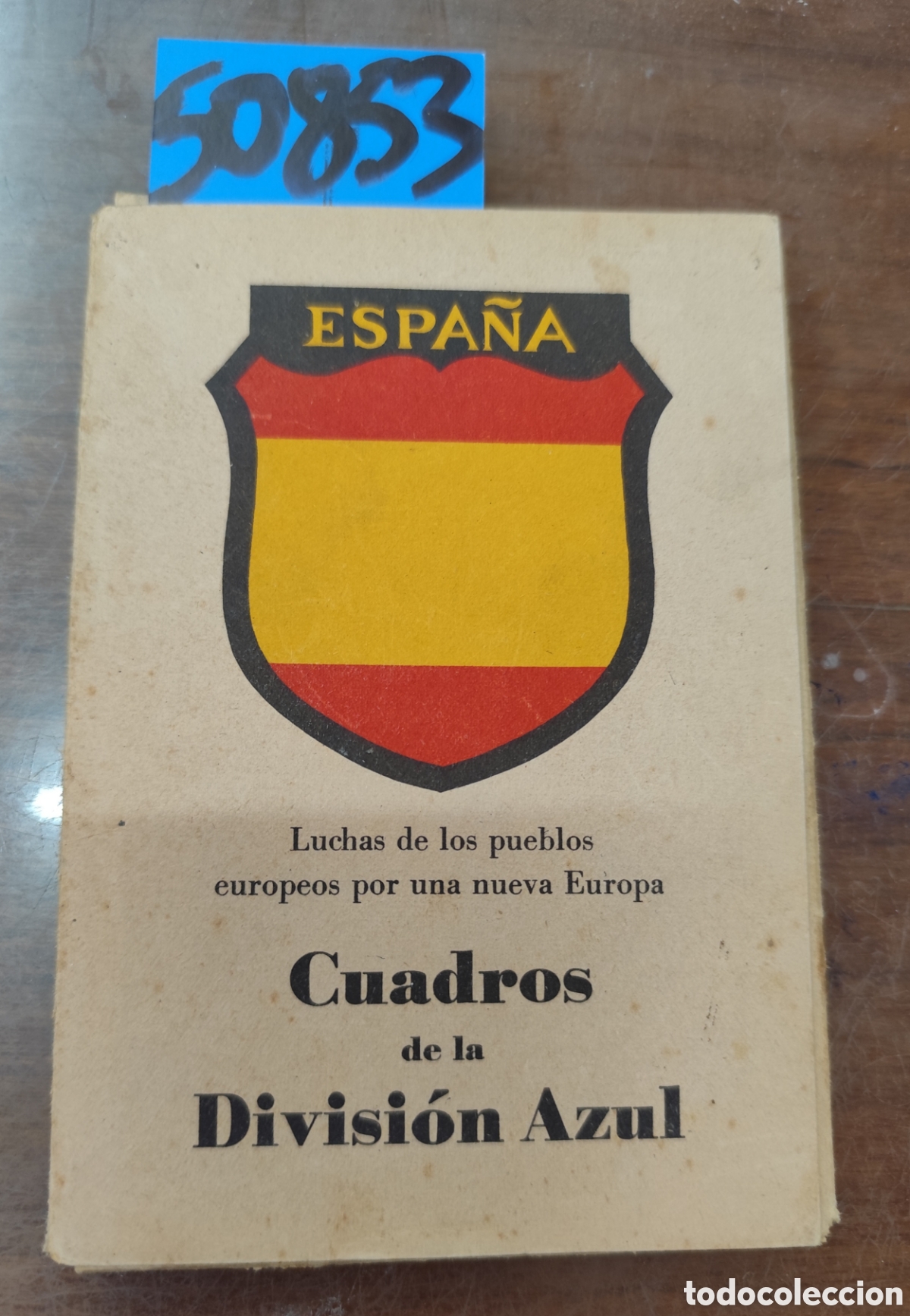 books: CUADROS DE LA DIVISION AZUL. Luchas de los pueblos europeos por una nueva Europa. Colecci&oacute;n de 10 p