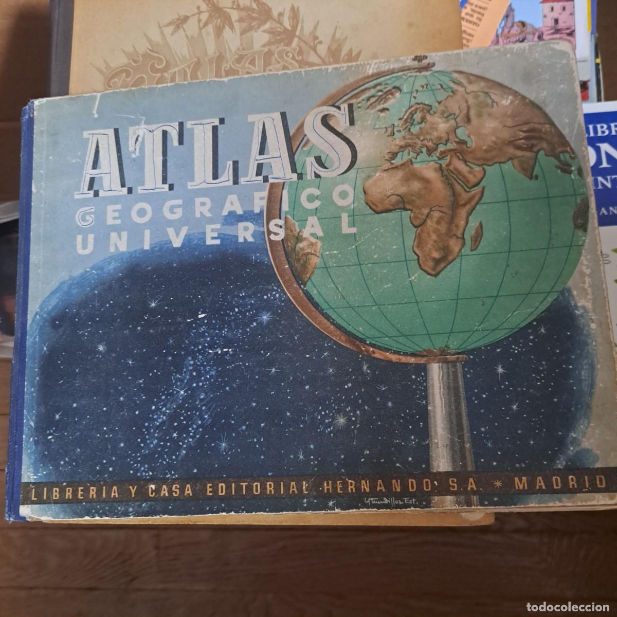 Libros: ATLAS GEOGRAFICO UNIVERSAL JOSE REINOSO 5&ordf; EDICION 1951 32 X 23 CM FORMATO APAISADO