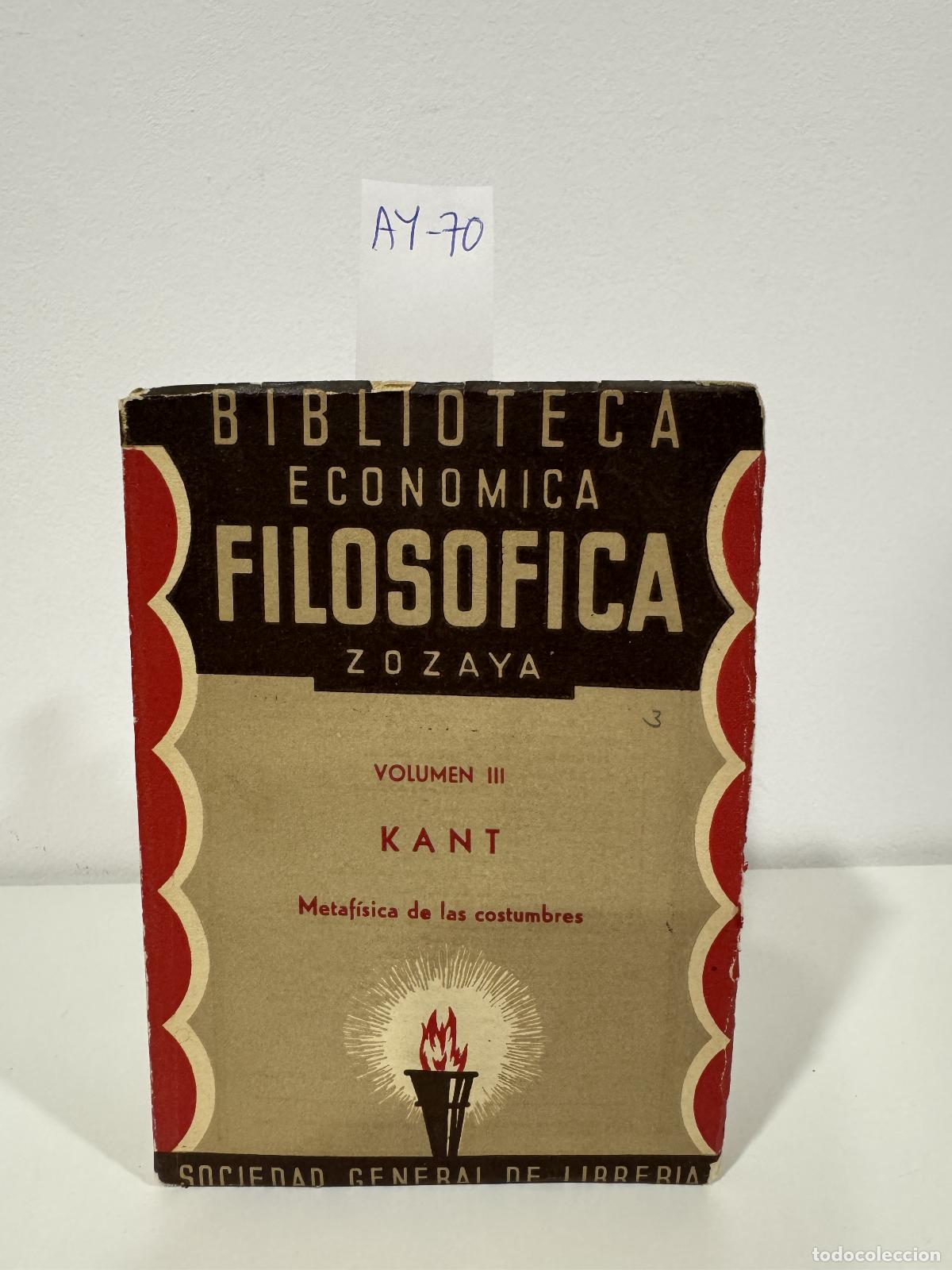 Libros: KANT, Emm. - Metaf&iacute;sica de las costumbres.