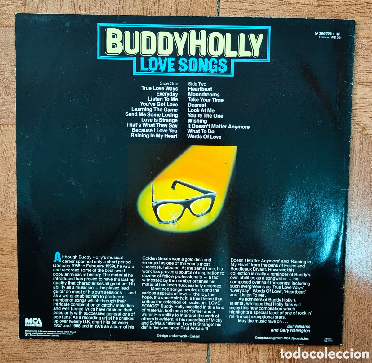 Libros: Love Songs � MCA � 1981 - Buddy Holly - Foto 2