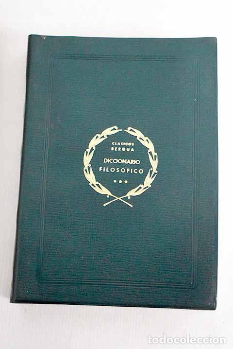 Libros: Diccionario filos&oacute;fica.- Voltaire