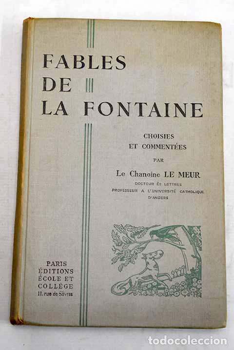 Libros: Fables de La Fontaine choisies et commentees