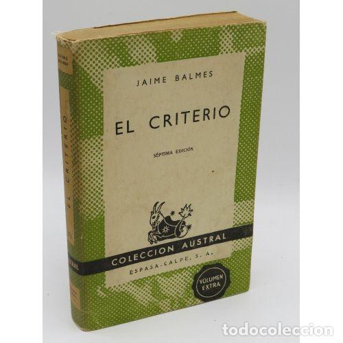 books: EL CRITERIO - JAIME BALMES