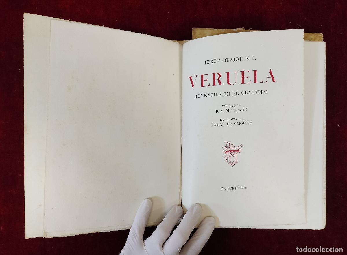 Libros: VERUELA, JUVENTUD EN EL CASTRO. JORGE BLAJOT. MONTANER Y SIM&Oacute;N. 1947.