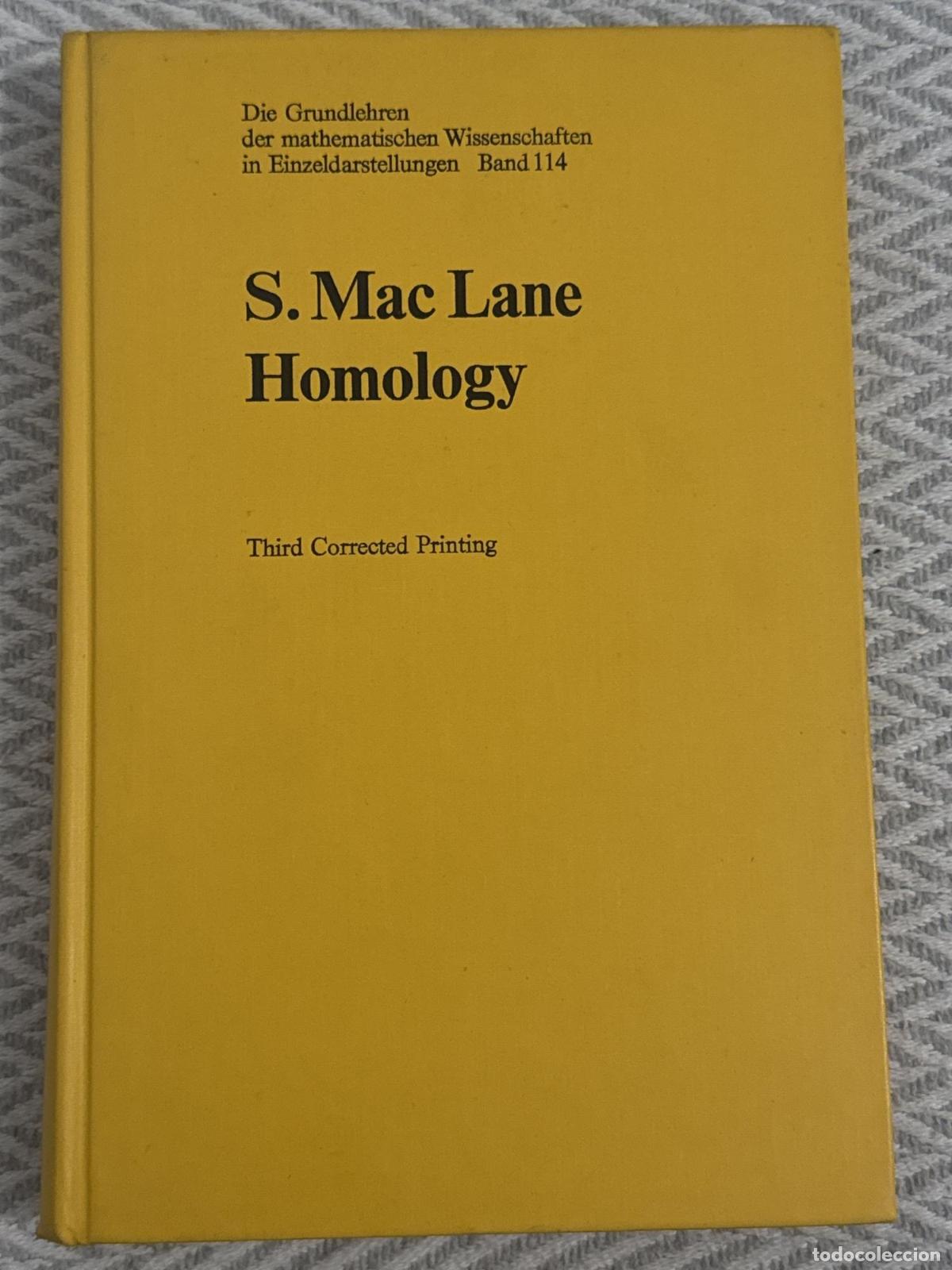 Libros: Homology - S. Mac Lane