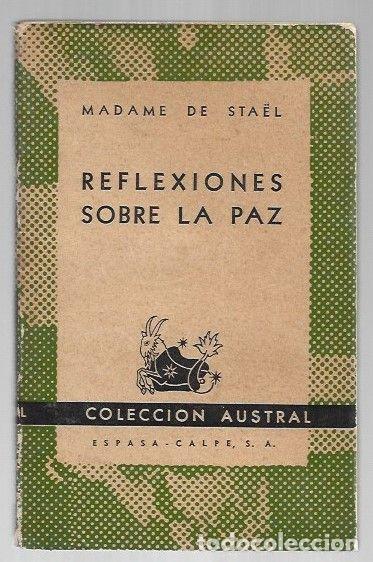 Libros: REFLEXIONES SOBRE LA PAZ - MADAME DE STAEL