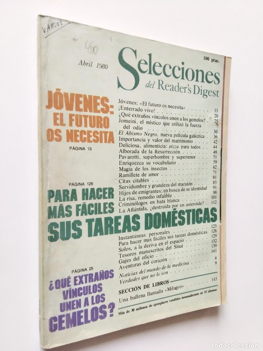 Livres: VV. AA. - Selecciones del Reader's Digest (abril de 1980)