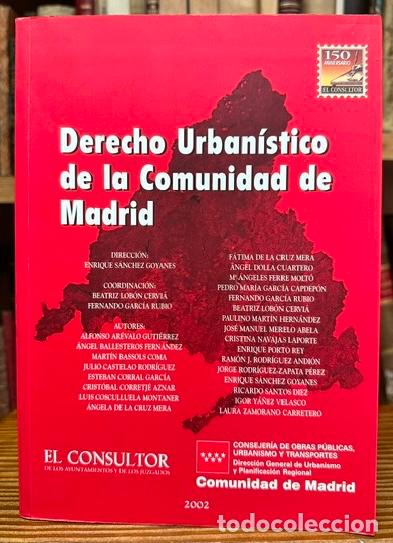 Libros: DERECHO URBANISTICO DE LA COMUNIDAD DE MADRID
