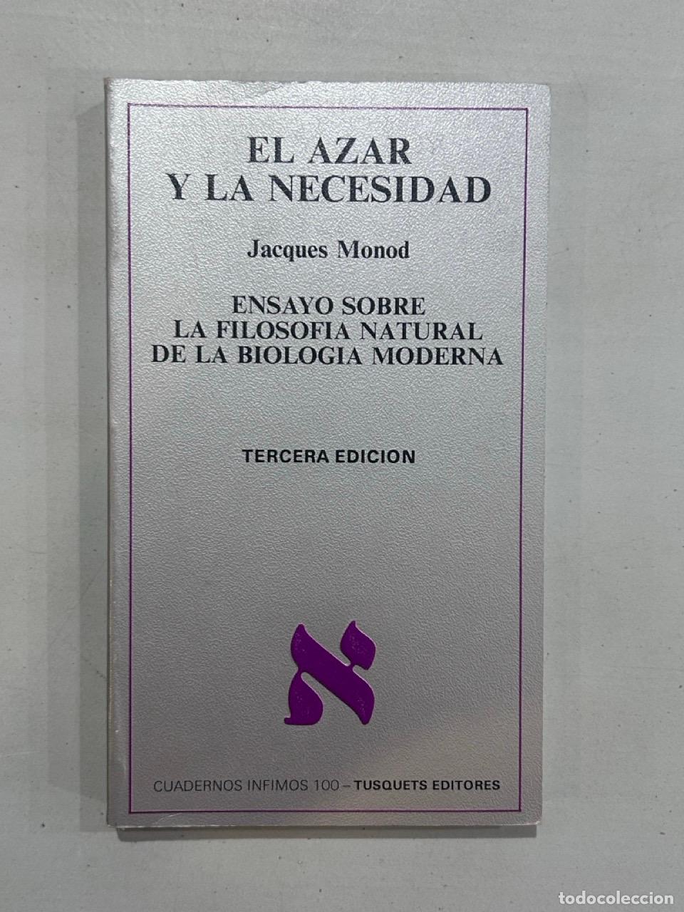 Libros: Jacques Monod - El azar y la necesidad - Foto 1