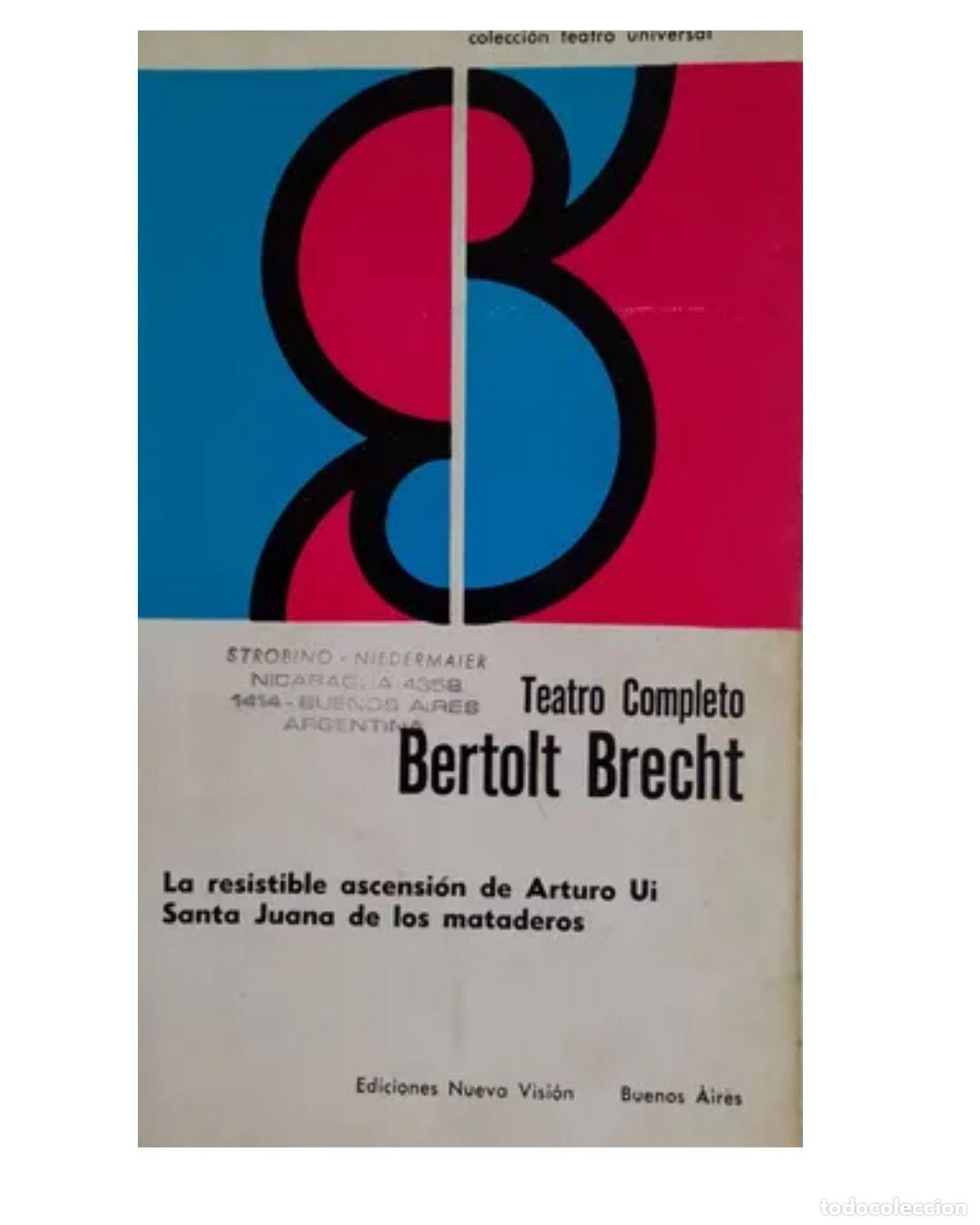 Libros: Bertolt Brecht. Teatro Completo - Bertolt Brecht