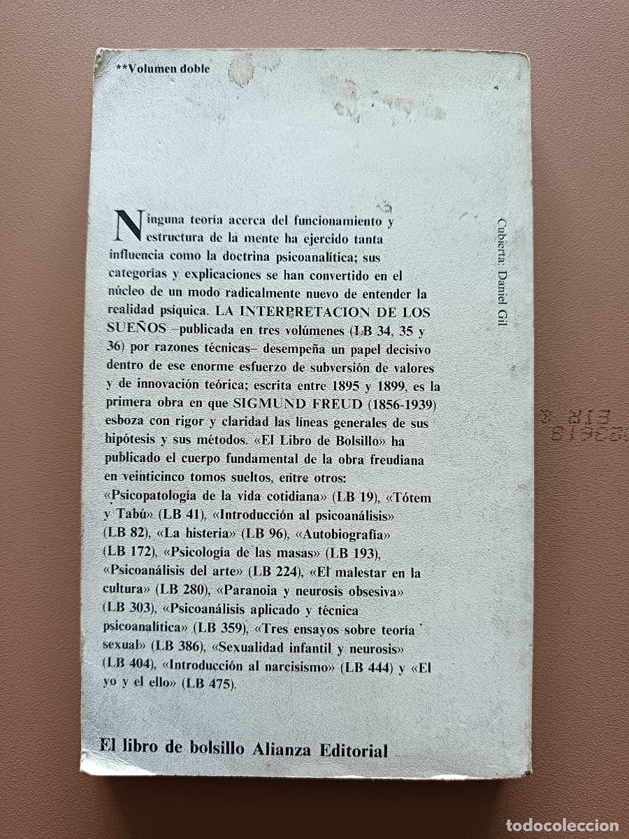 Libros: LA INTERPRETACI&Oacute;N DE LOS SUE&Ntilde;OS (1)- S. FREUD - Foto 2