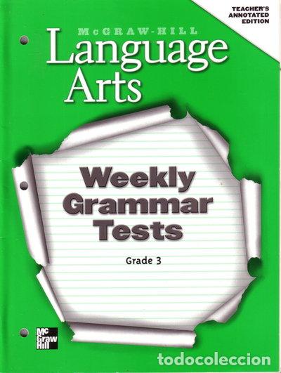 Libros: Language Arts: Weekly Grammar Tests, Grade 3- 9780022447564
