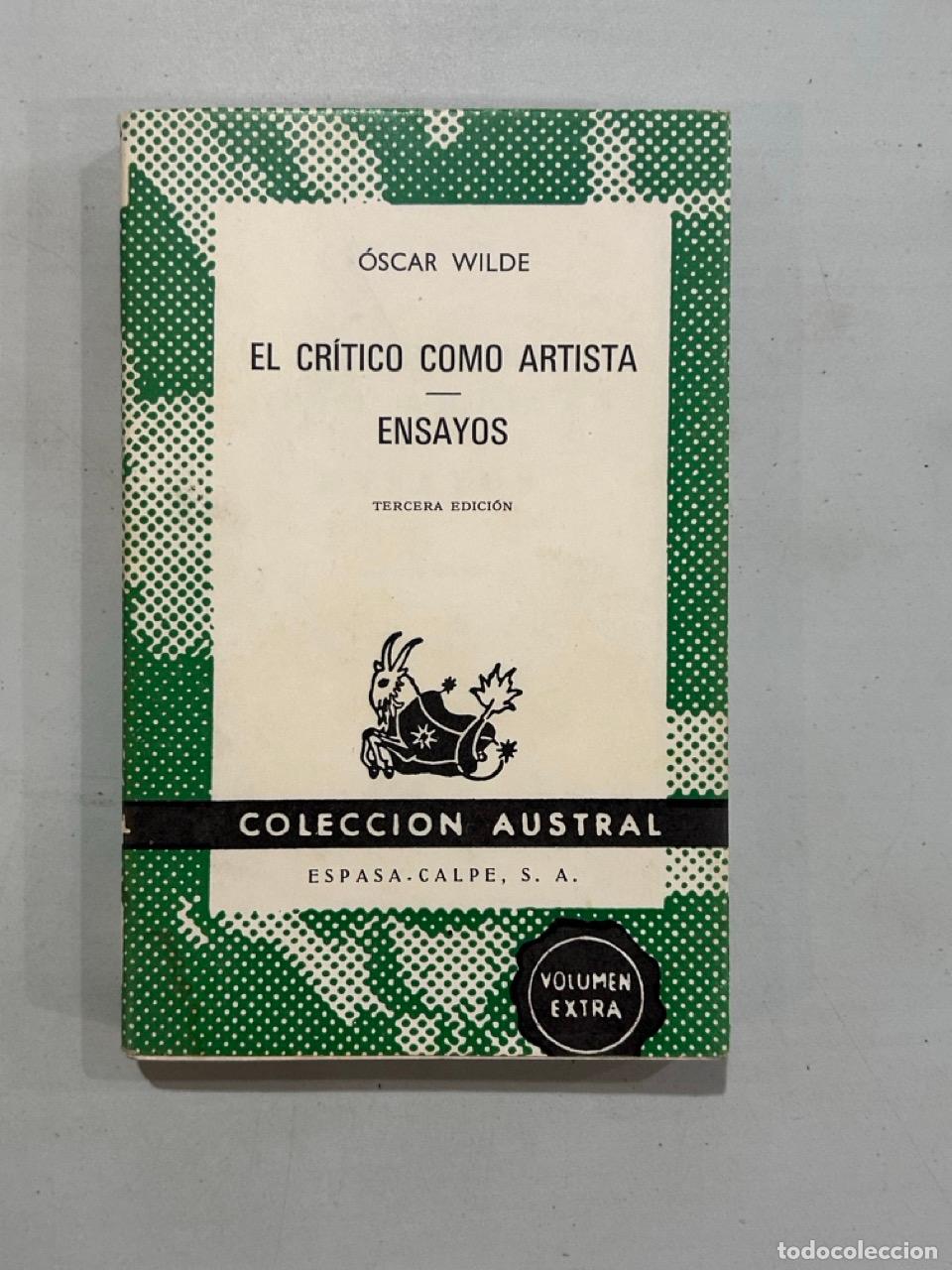 B&uuml;cher: &Oacute;scar Wilde - El cr&iacute;tico como artista / Ensayos