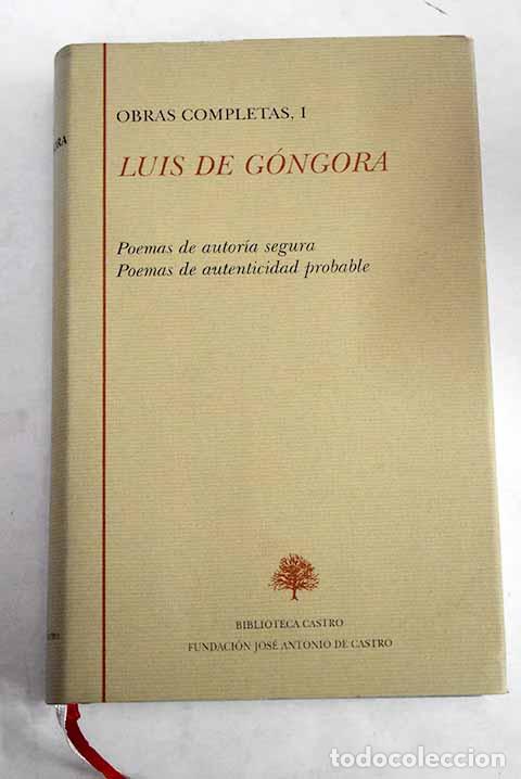 Libri di seconda mano: Obras completas, tomo I.- G&oacute;ngora y Argote, Luis de