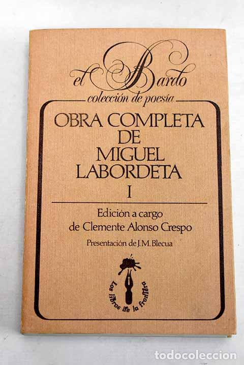 Libros: Obra completa, tomo I.- Labordeta, Miguel