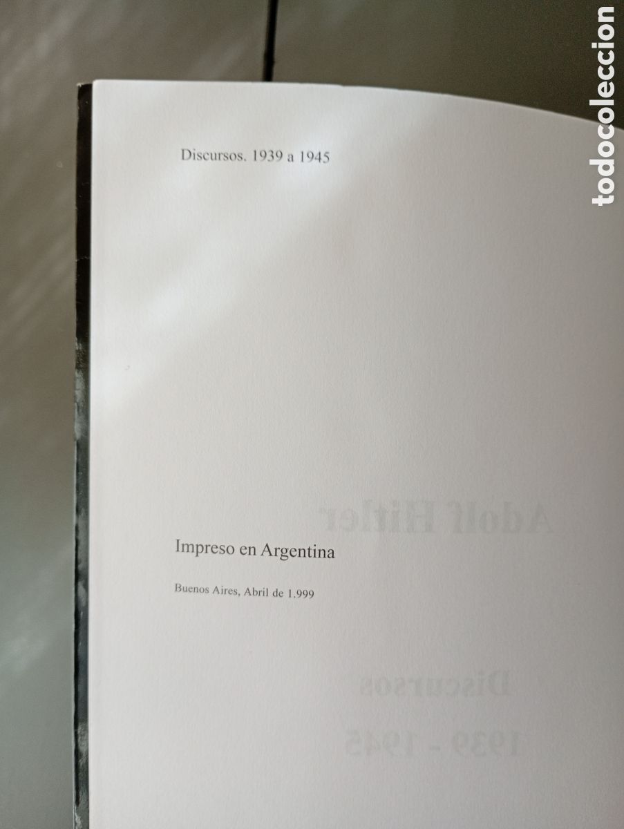 Libros: Discursos 1939-45. Adolfo Hitler.Editorial Avalon - Foto 4