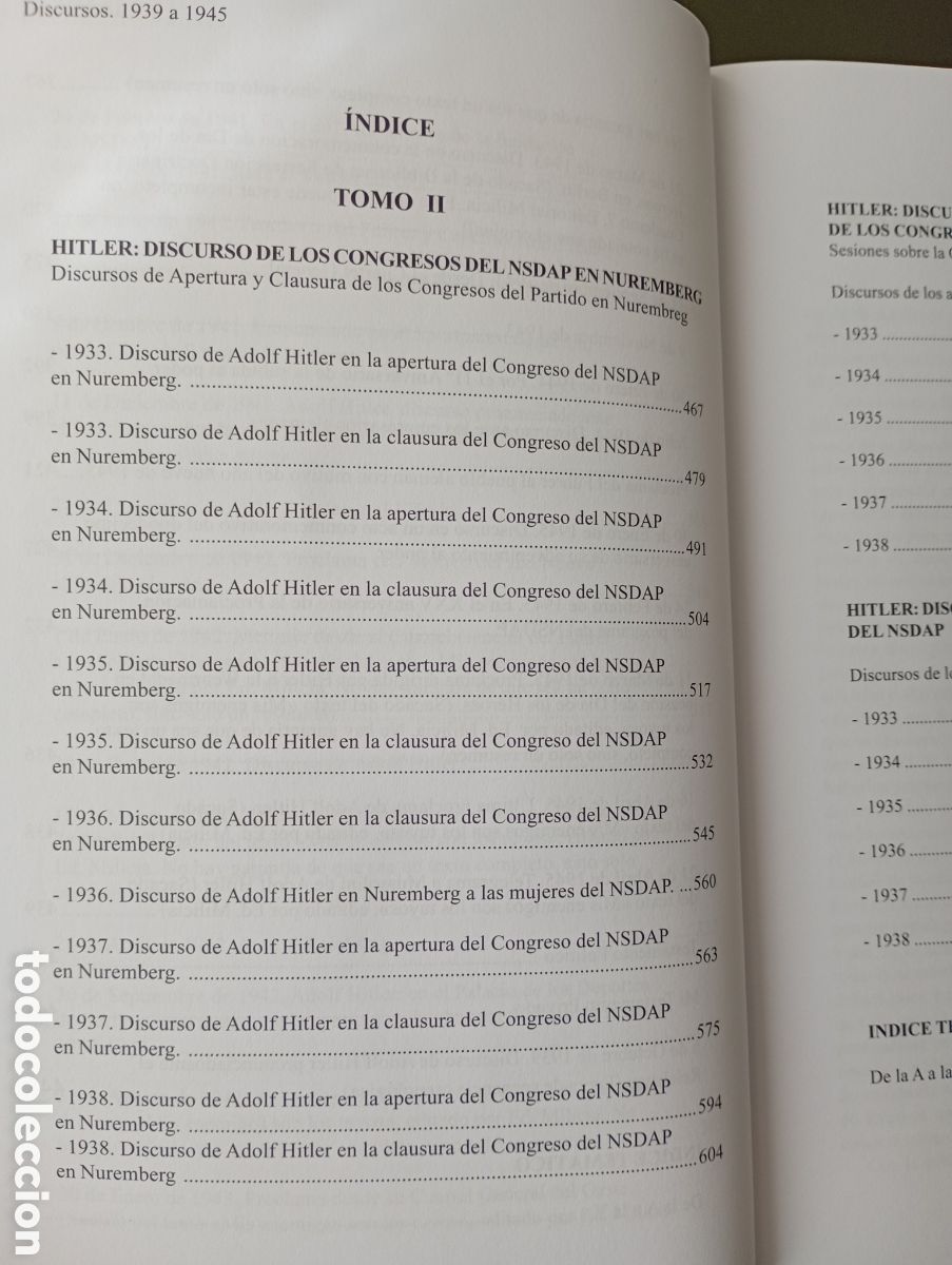 Libros: Discursos 1939-45. Adolfo Hitler.Editorial Avalon - Foto 8