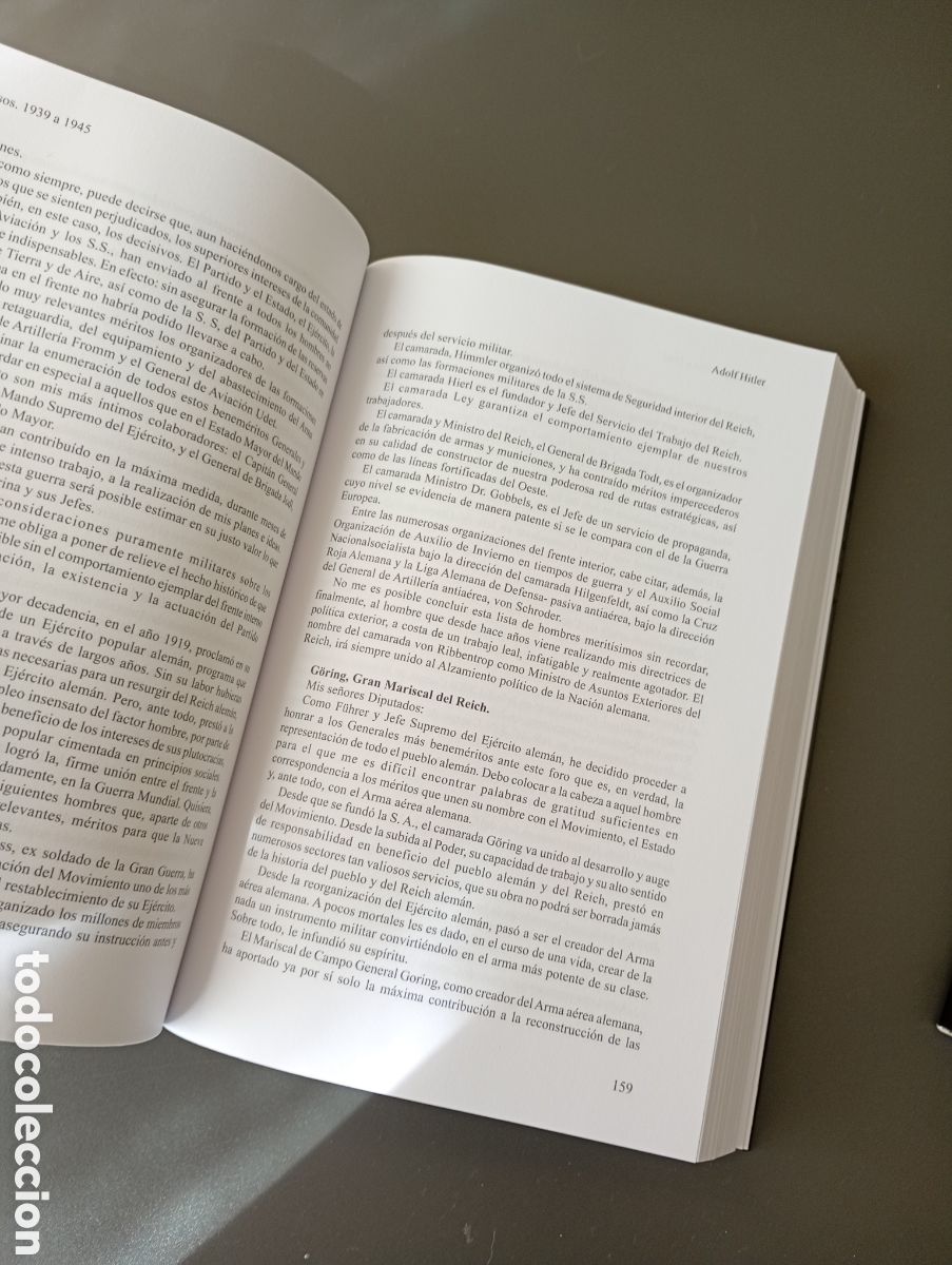 Libros: Discursos 1939-45. Adolfo Hitler.Editorial Avalon - Foto 10