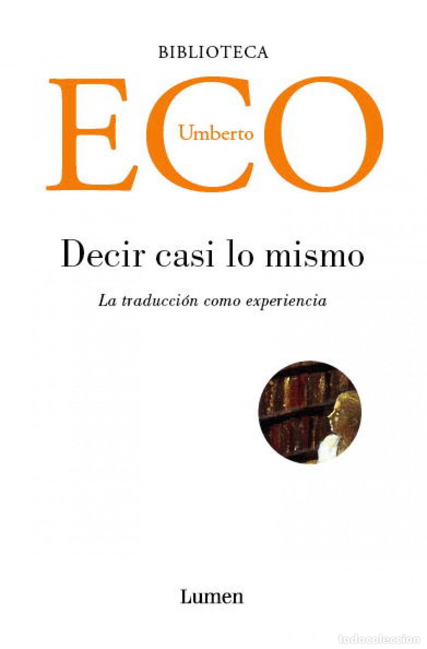 books: Decir casi lo mismo - Umberto Eco