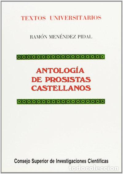 Livres: Antolog&iacute;a de prosistas castellanos- 9788400072193