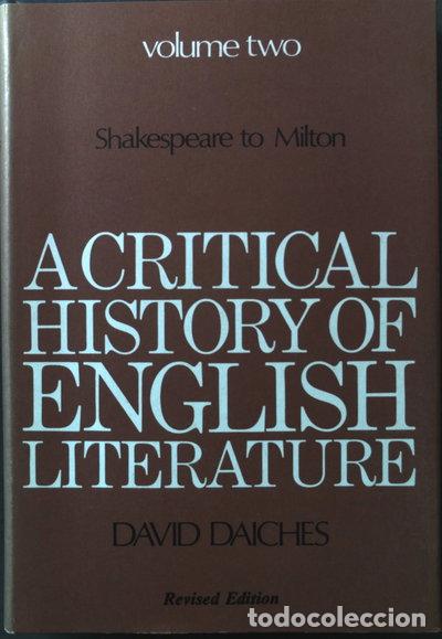 Livres: A Critical History of English Literature- 9780436121098