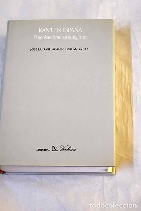 Libros: Kant en Espa&ntilde;a: el neokantismo en el siglo XIX