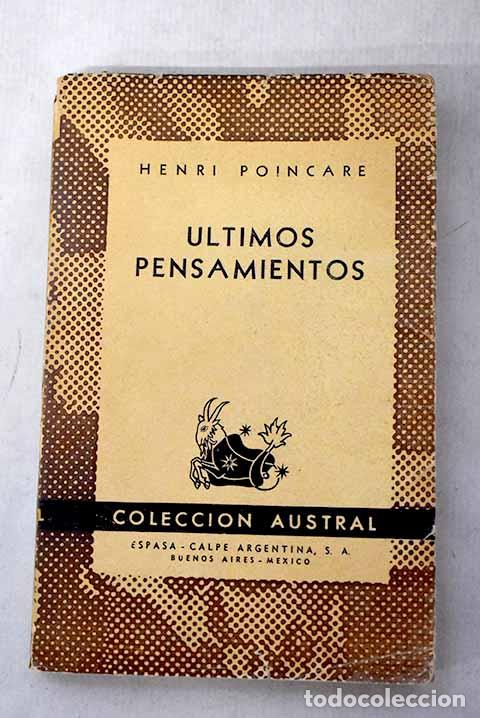 books: Ultimos pensamientos.- Poincar&eacute;, Henri