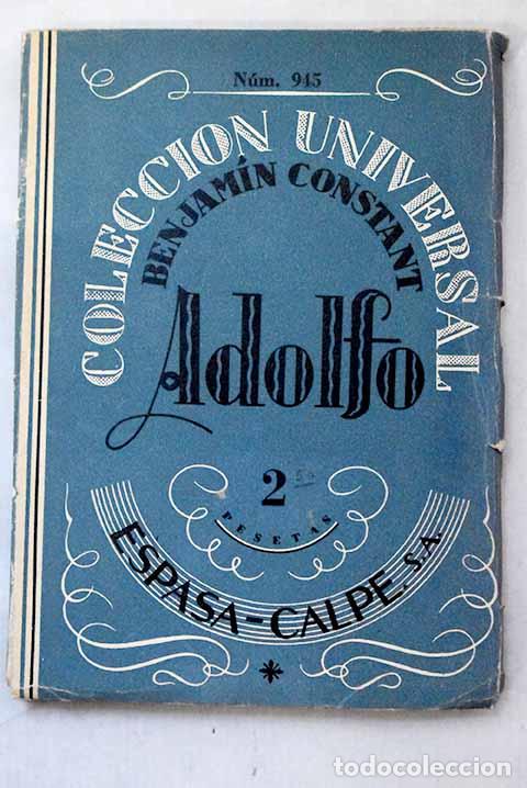 Livres: Adolfo: Constant, Benjamin.- Constant, Benjamin