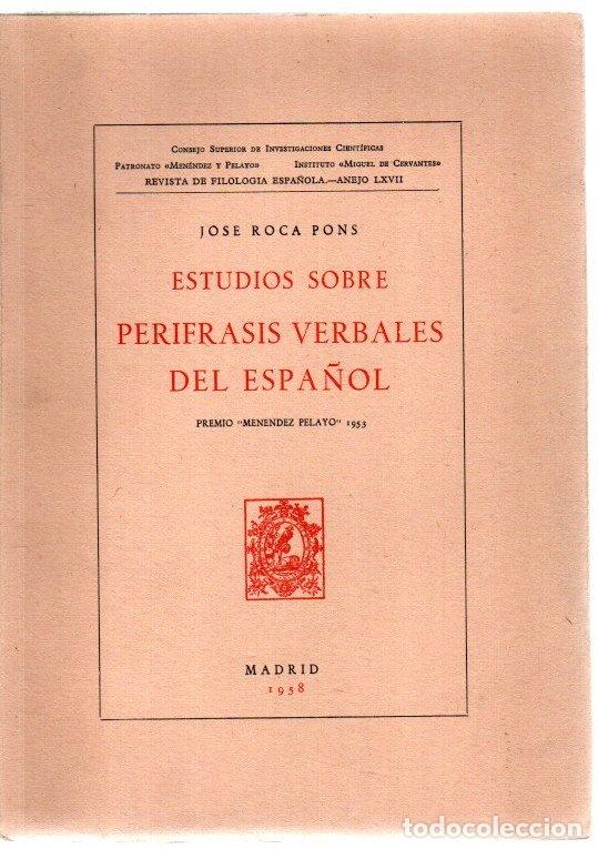 Libros: Estudios sobre perifrasis verbales del espa&ntilde;ol - Roca Pons, Jose