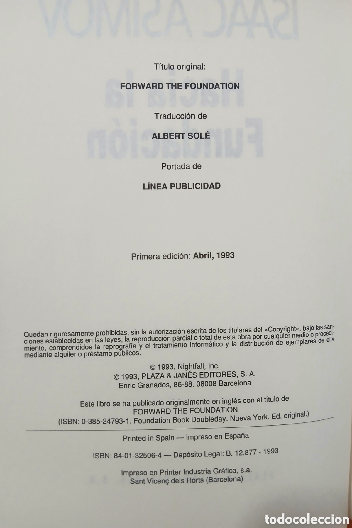 Libros: Hacia la fundaci&oacute;n, Isaac Asimov - Foto 2