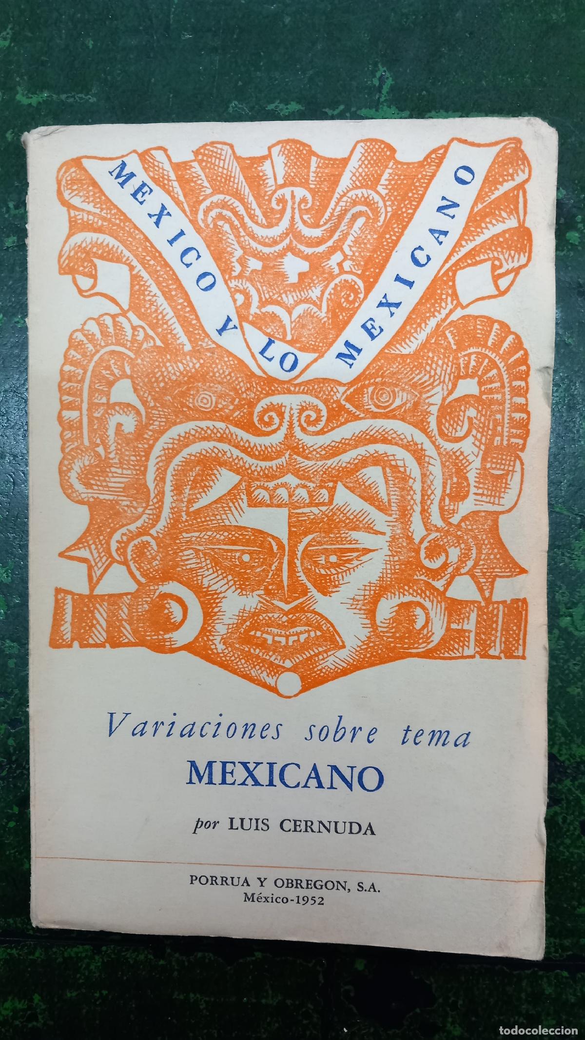 B&uuml;cher: VARIACIONES SOBRE TEMA MEXICANO - CERNUDA , LUIS